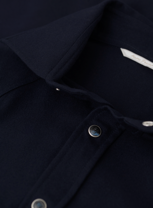Overshirt van scheerwol met borstzakken