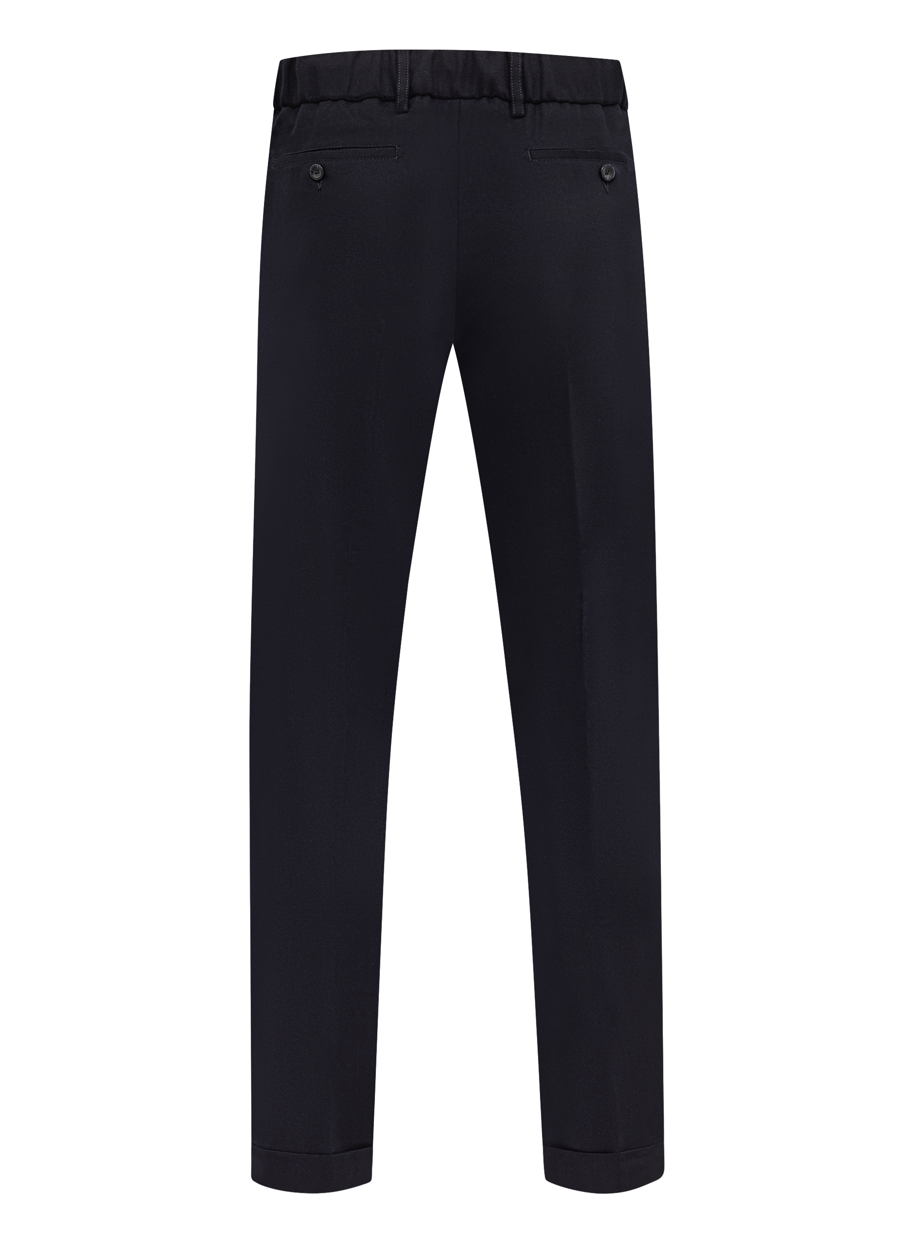 Jog pantalon in wol cashmere stretch | BLUE NAVY