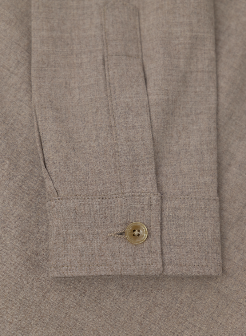 Overshirt in wol cashmere | FULL_WIDTH | Beige