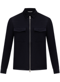 Overshirt in wol cashmere | BLUE NAVY