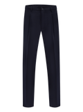 Bandplooi pantalon van scheerwol en cashmere | BLUE NAVY
