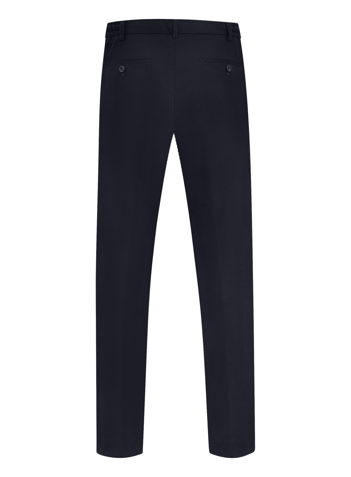 Bandplooi pantalon in wol cashmere stretch | BLUE NAVY
