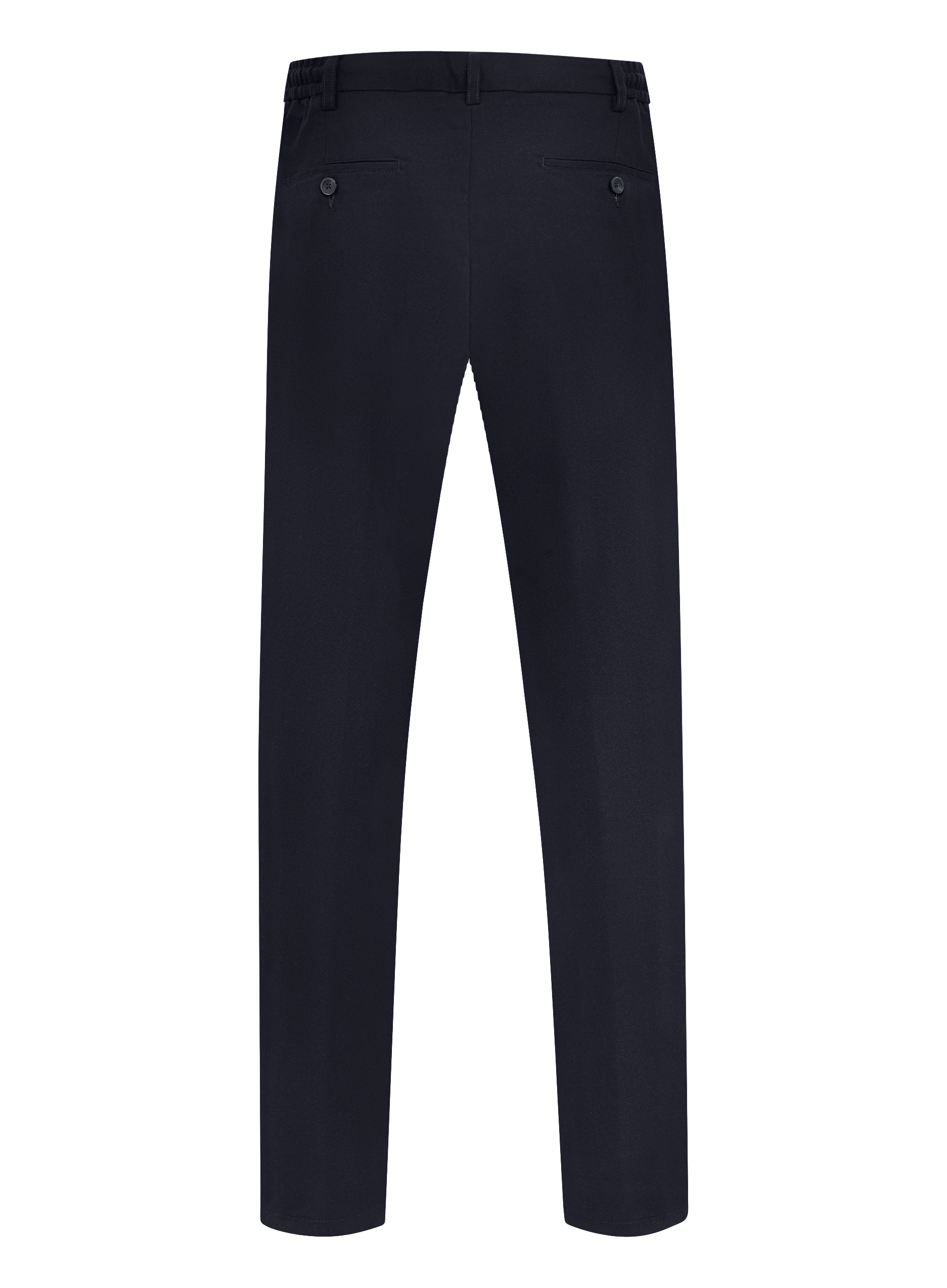 Bandplooi pantalon van scheerwol en cashmere | BLUE NAVY