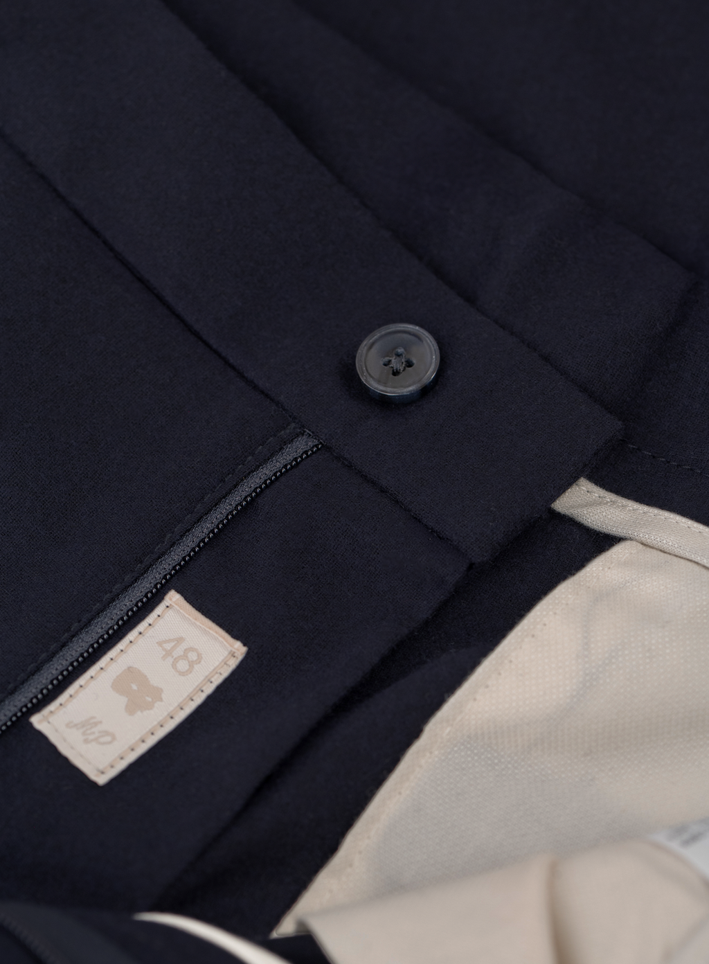 Bandplooi pantalon van scheerwol en cashmere | FULL_WIDTH | BLUE NAVY