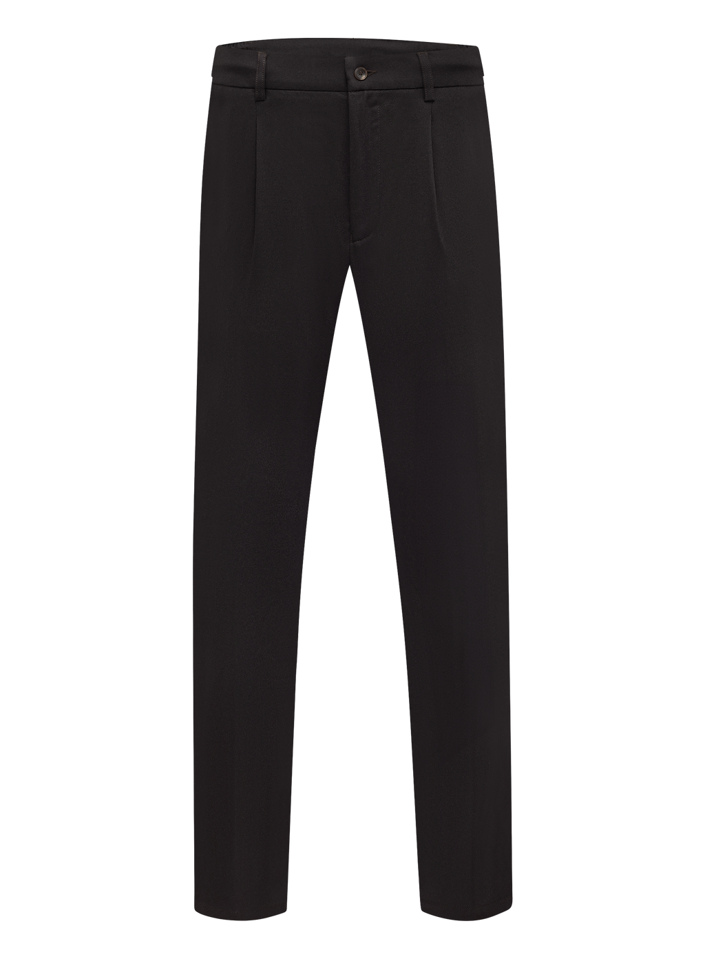 Bandplooi pantalon in wol cashmere stretch | D.Bruin
