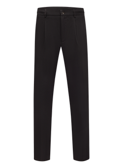 Bandplooi pantalon in wol cashmere stretch | D.Bruin