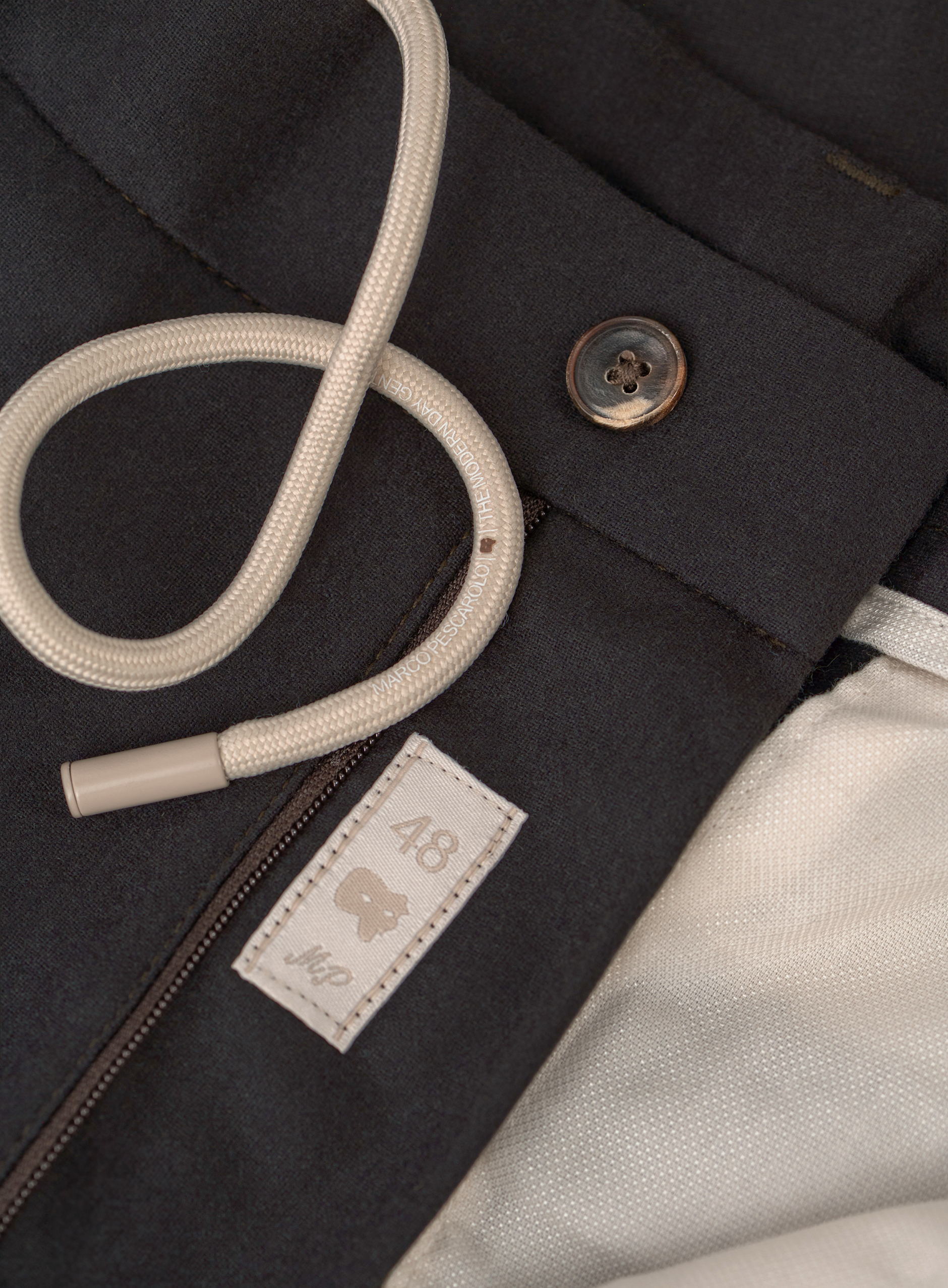 Bandplooi pantalon van scheerwol en cashmere | FULL_WIDTH | D.Bruin