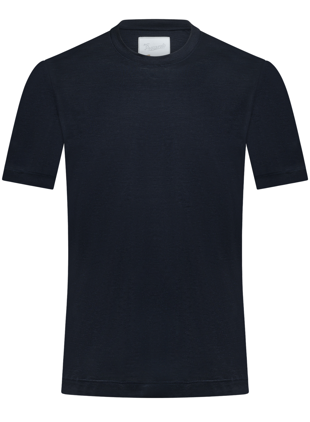 T-shirt van scheerwol met korte mouwen | BLUE NAVY