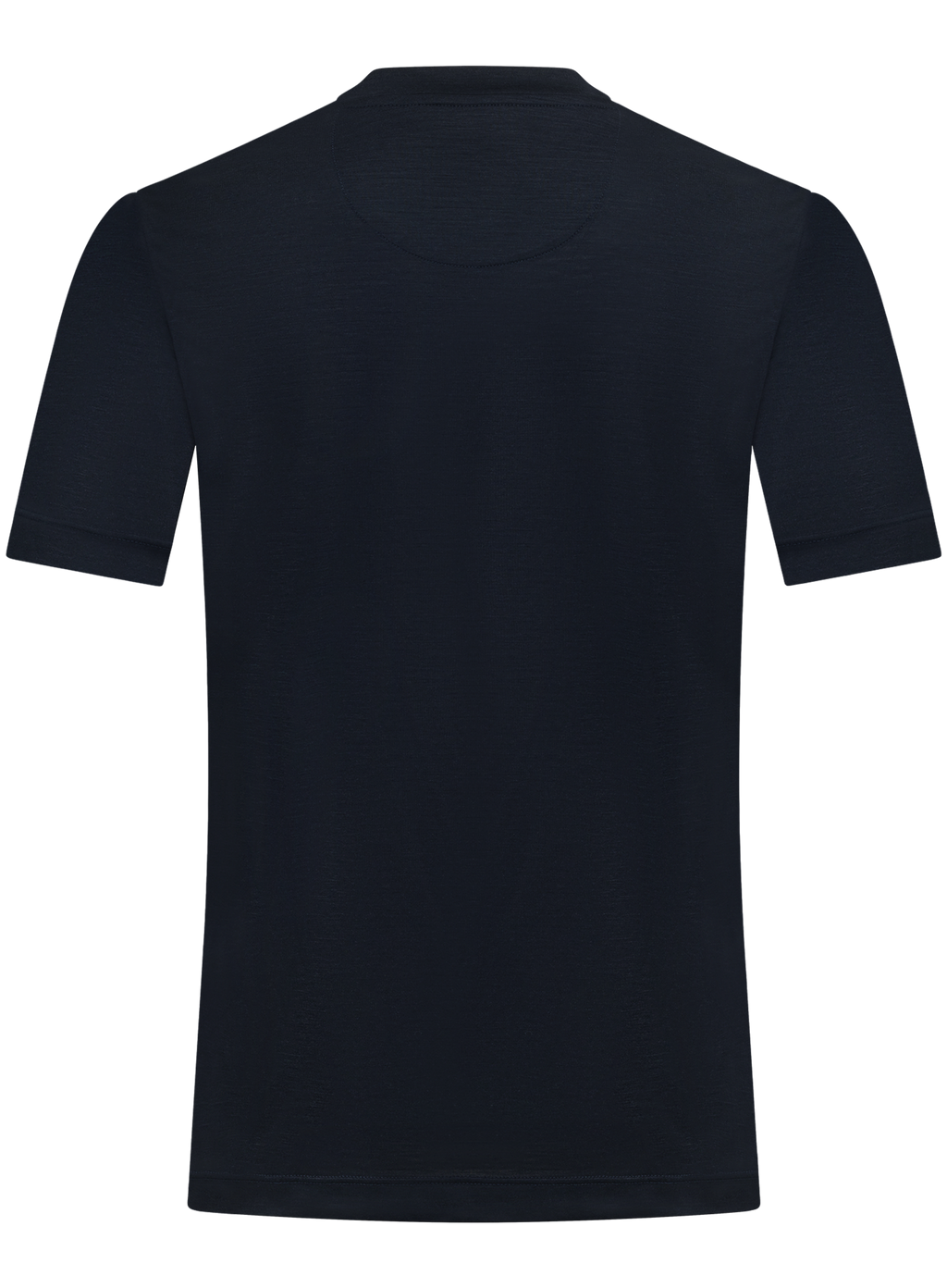 T-shirt van scheerwol met korte mouwen | BLUE NAVY