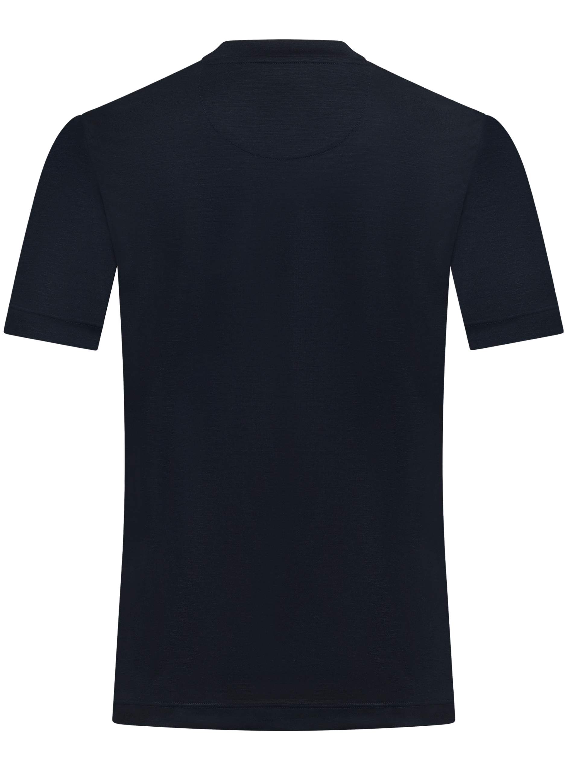 T-shirt van scheerwol met korte mouwen | BLUE NAVY