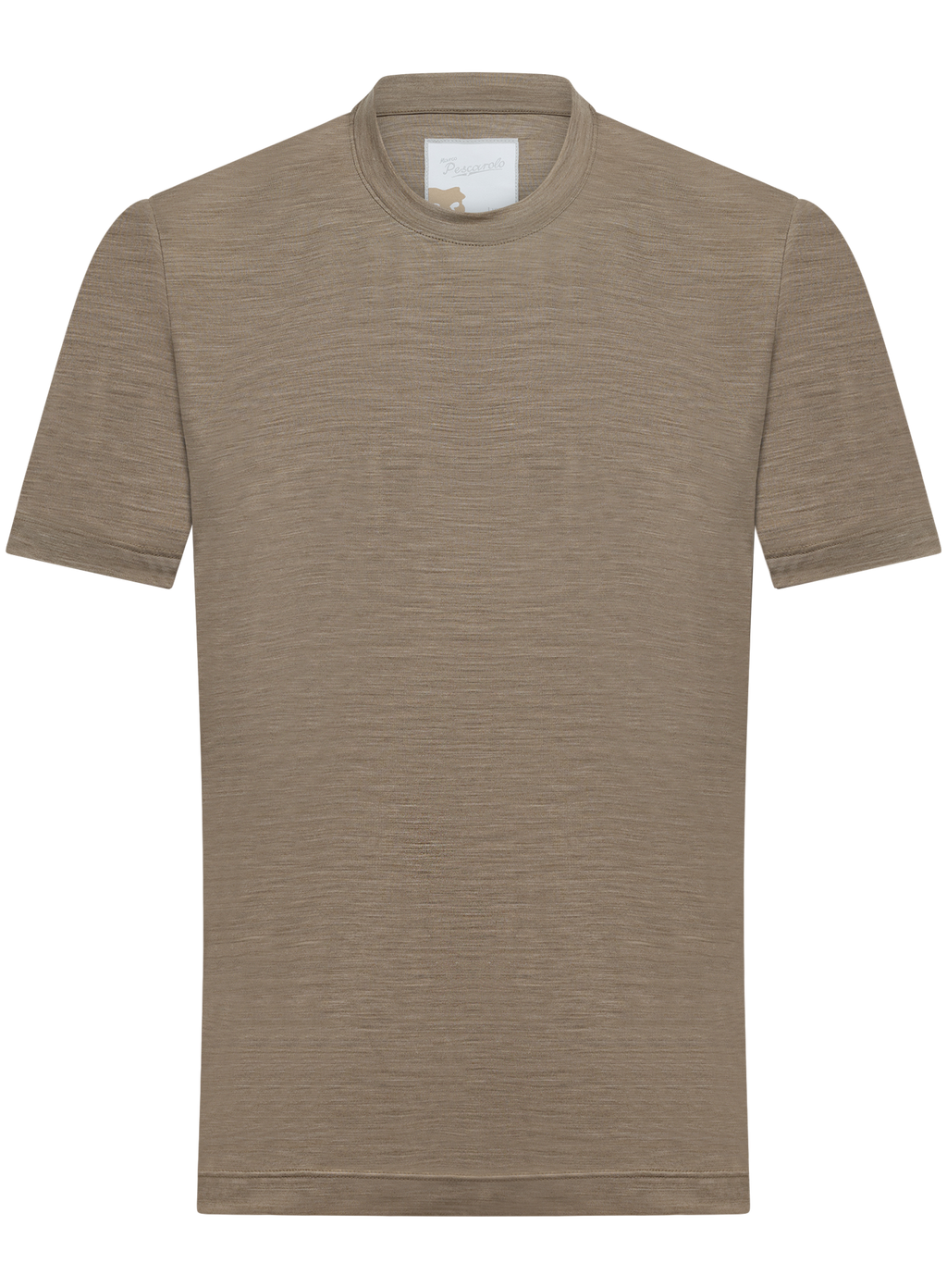 T-shirt in wol stretch | Beige
