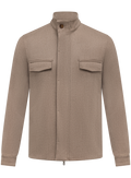 Overshirt van cashmere met verborgen sluiting | TAUPE