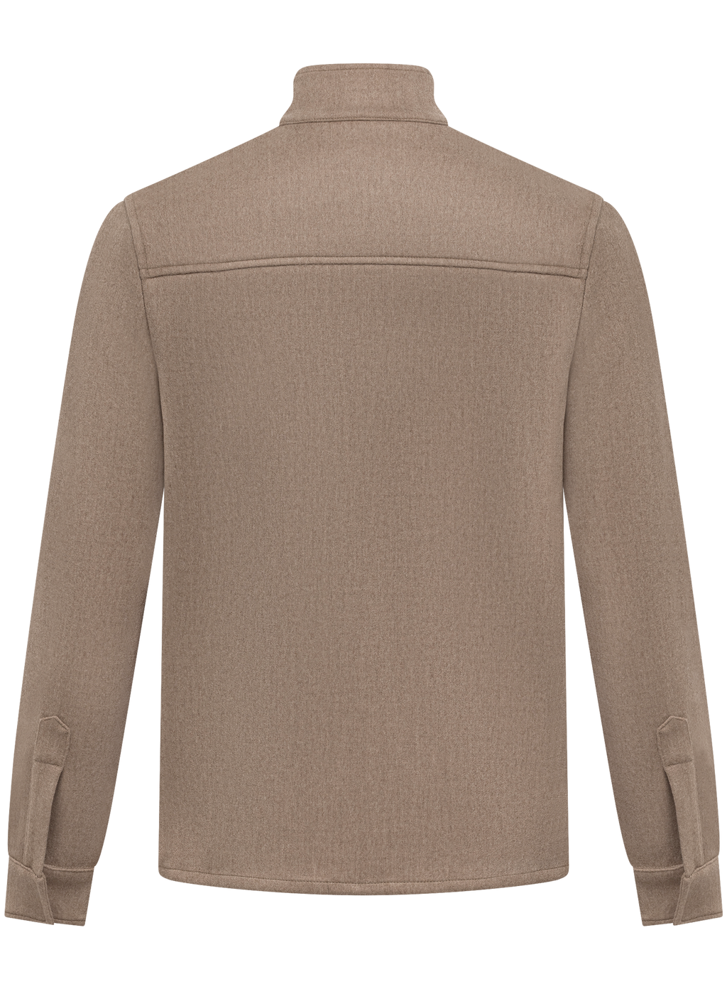 Overshirt van cashmere met verborgen sluiting | TAUPE