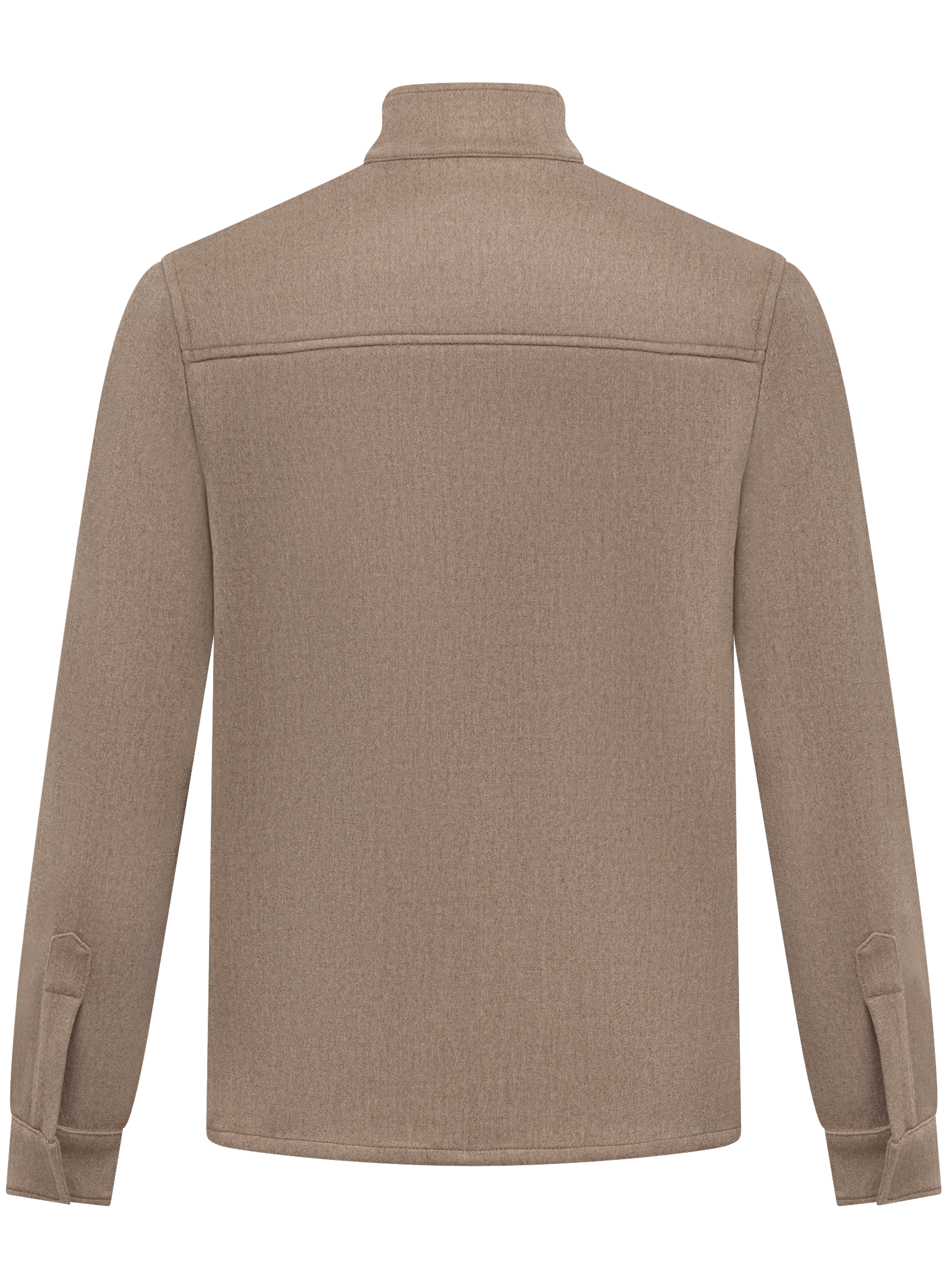 Overshirt van cashmere met verborgen sluiting | TAUPE