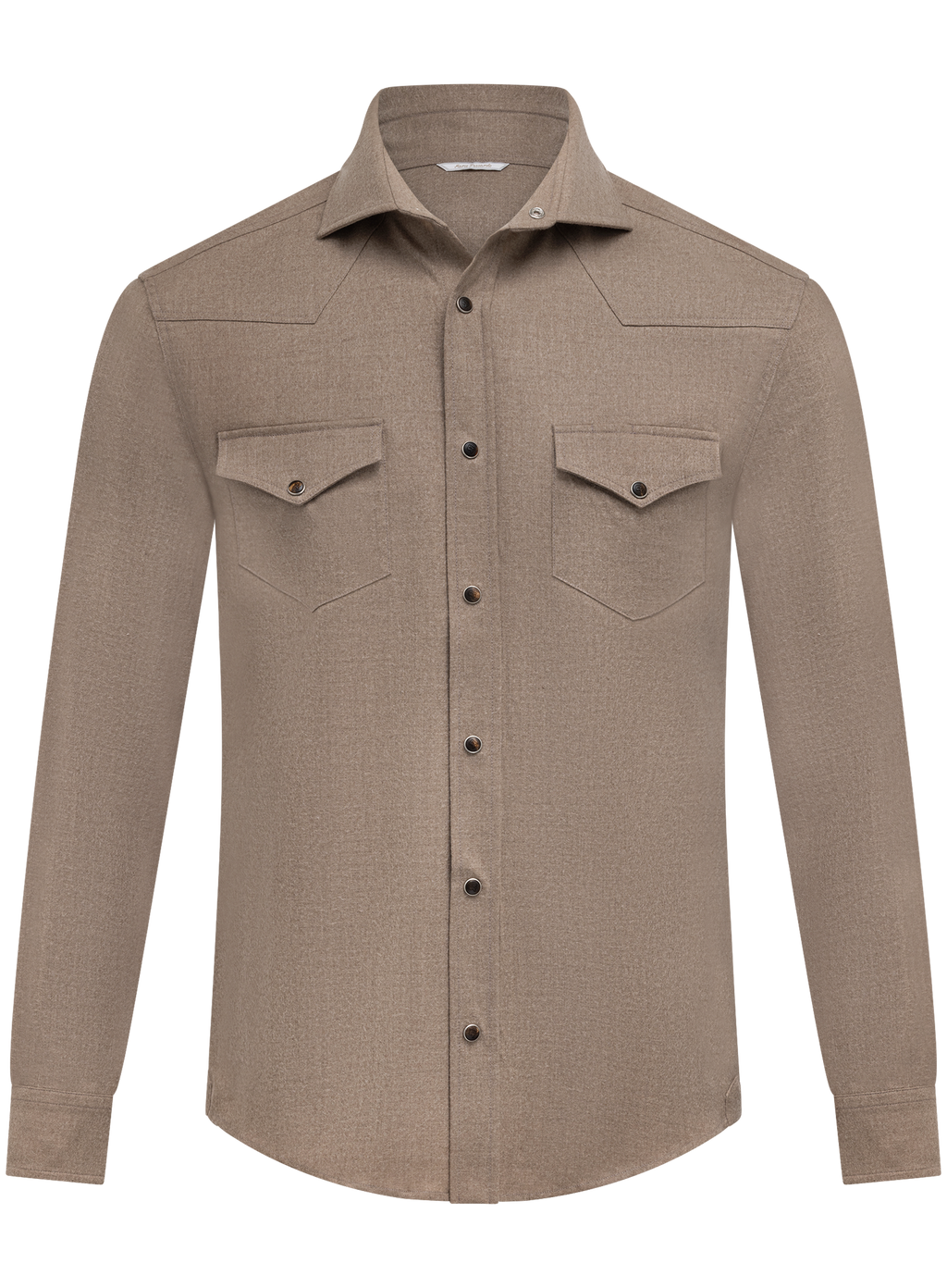 Cashmere overshirt met borstzakken | TAUPE