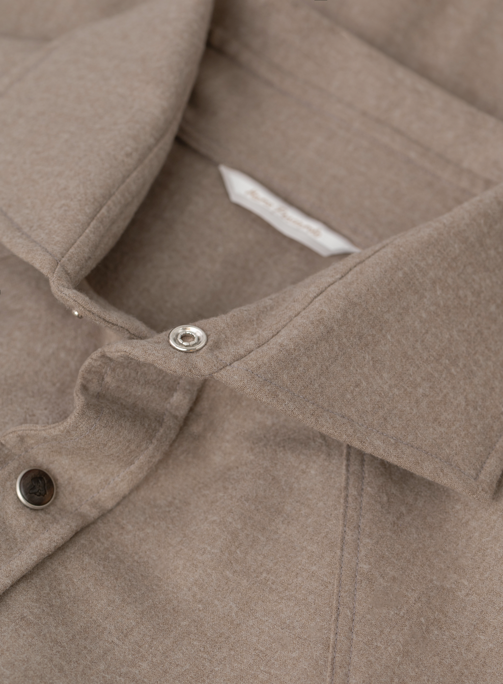 Cashmere overshirt met borstzakken | FULL_WIDTH | TAUPE