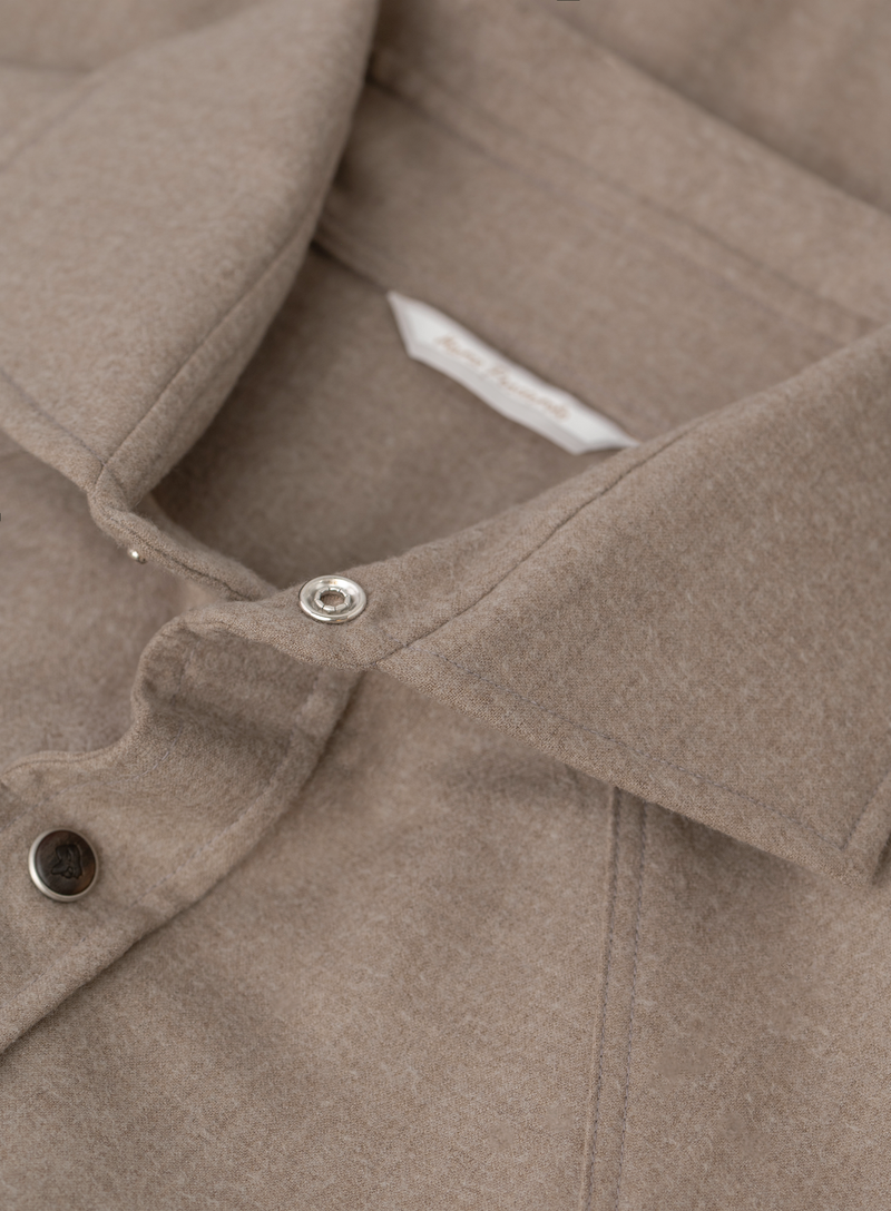 Cashmere overshirt met borstzakken | FULL_WIDTH | TAUPE