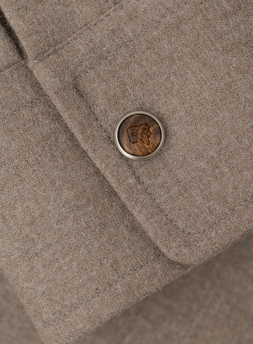 Cashmere overshirt met borstzakken | FULL_WIDTH | TAUPE