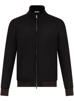 Bomberjack in wol cashmere zijde | D.Bruin