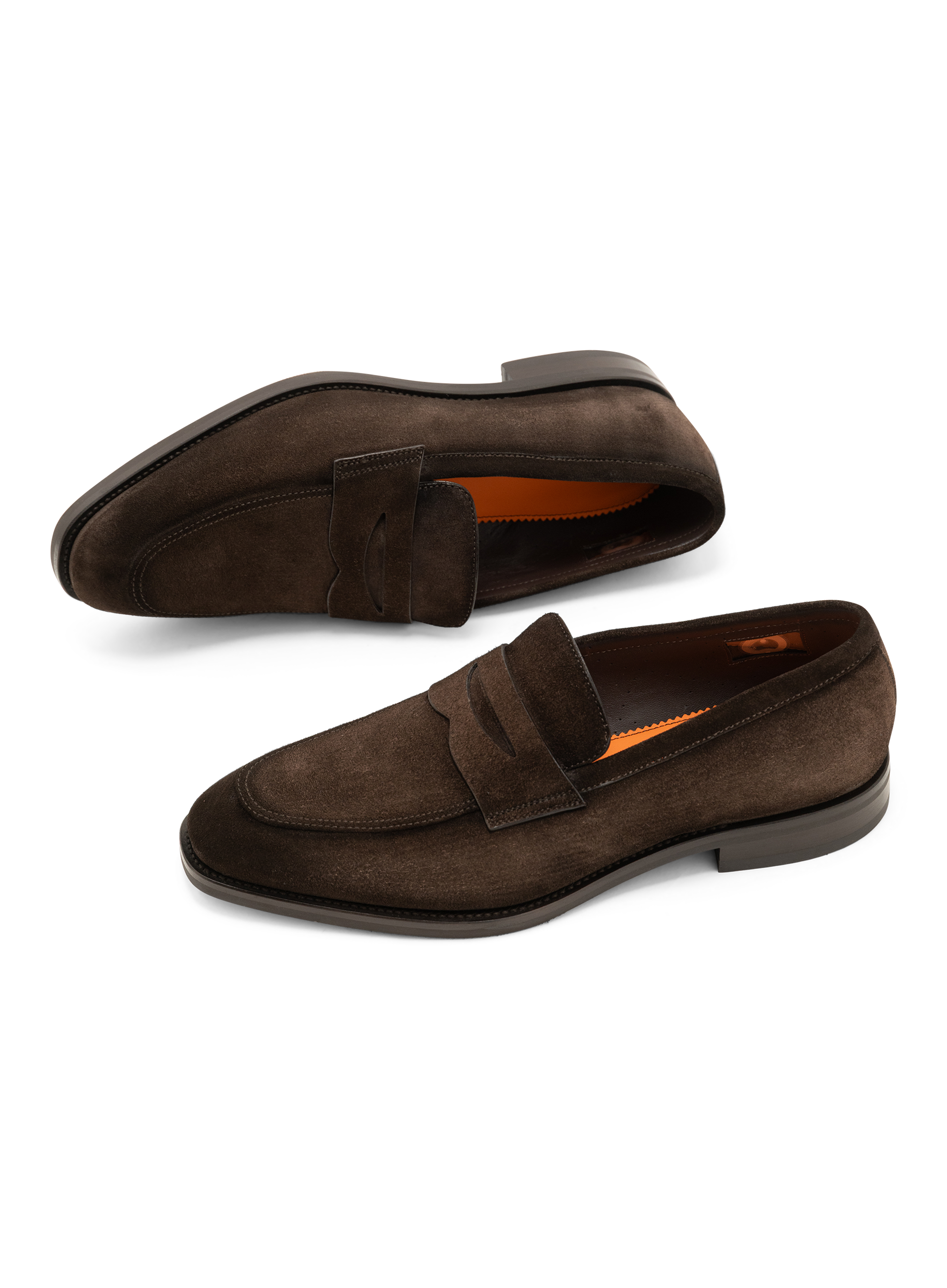 Klassieke penny loafers van suède | D.Bruin
