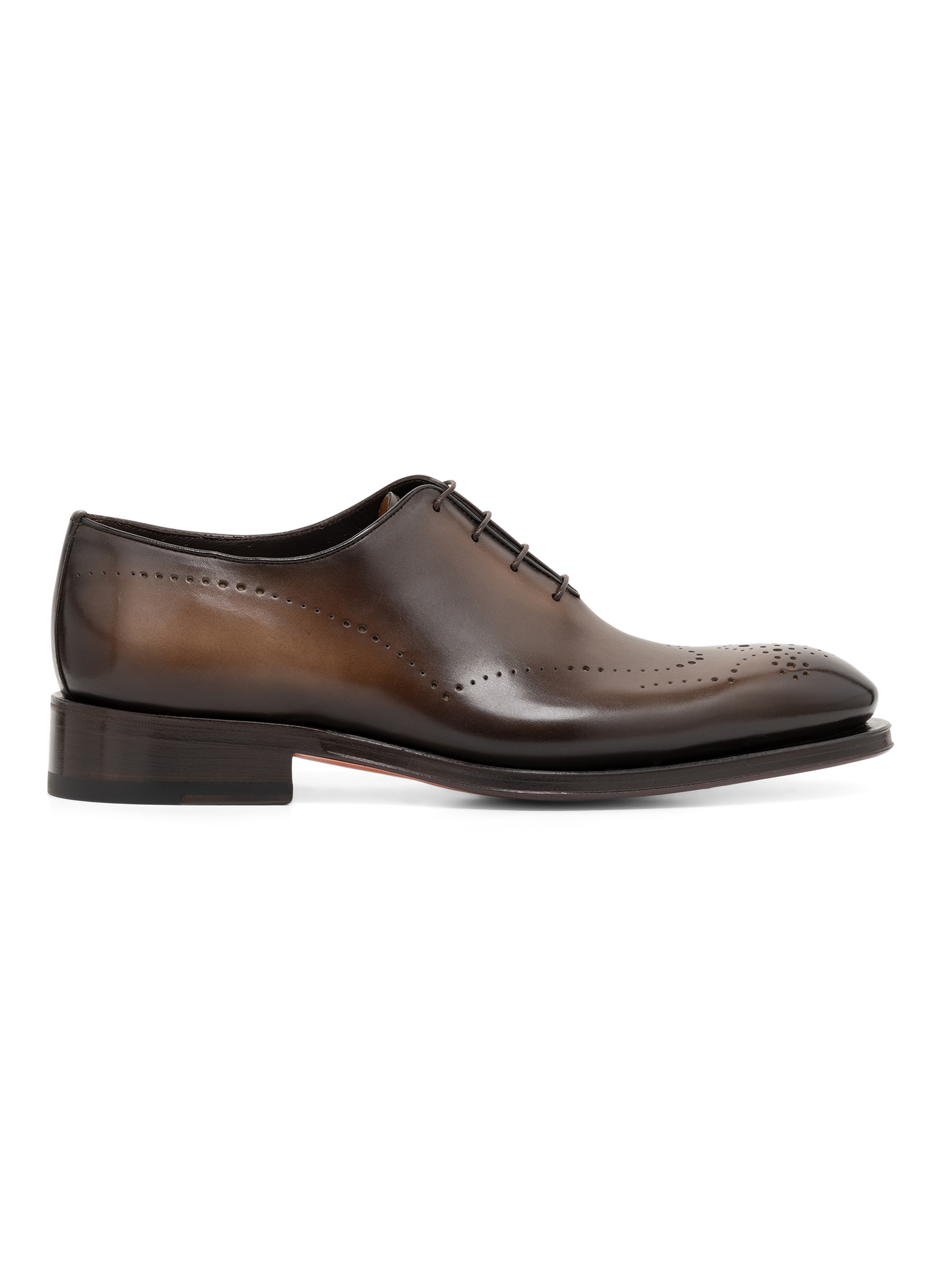 Oxford schoenen van leer met brogue-details | Bruin