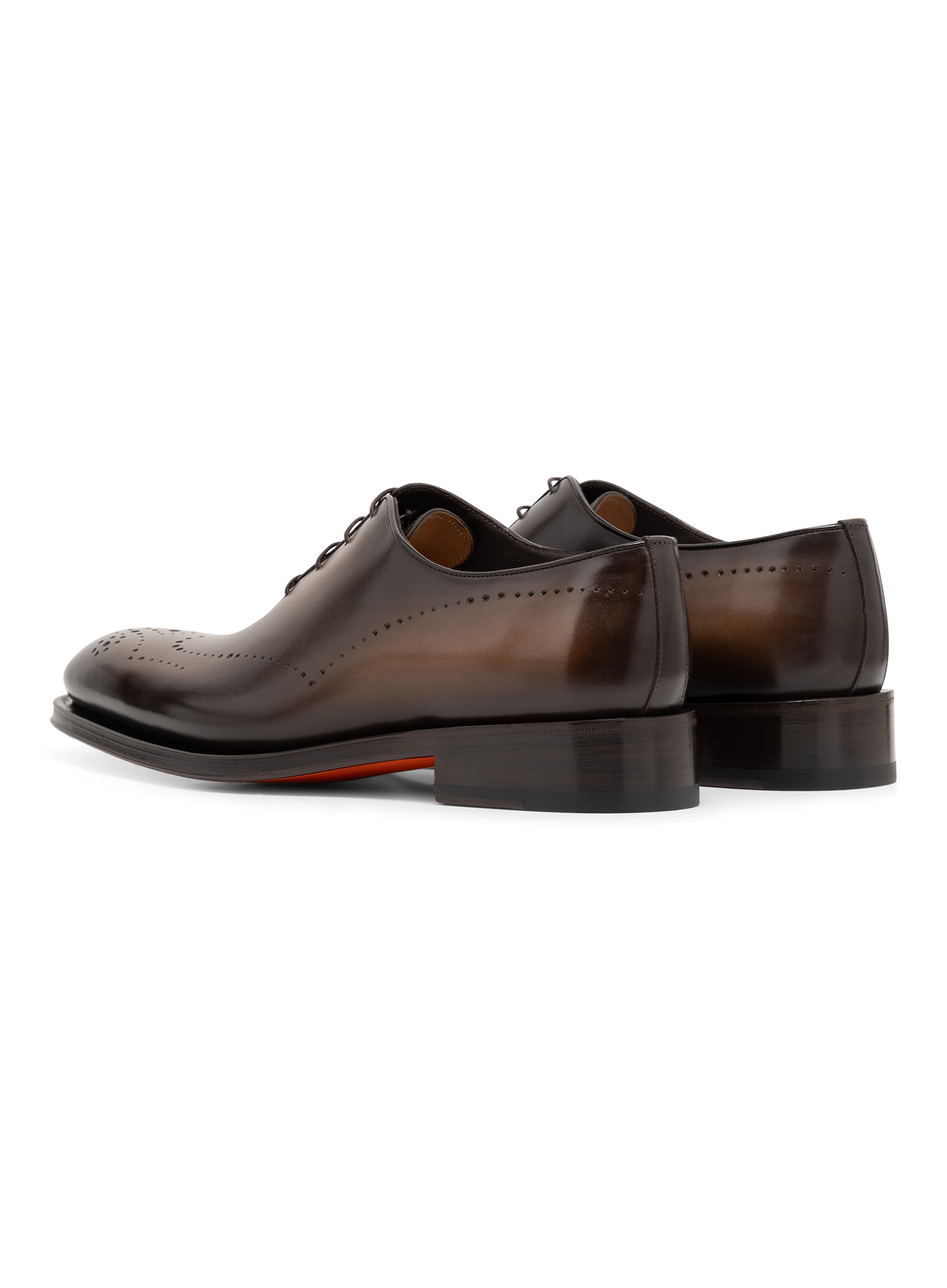 Oxford schoenen van leer met brogue-details | Bruin