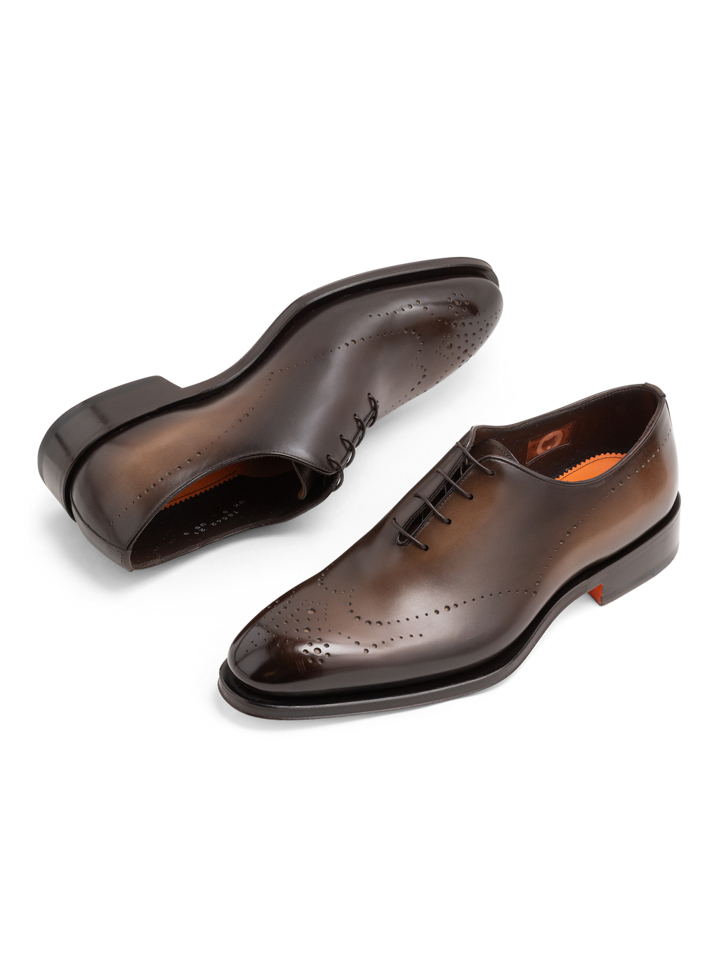 Oxford schoenen van leer met brogue-details | Bruin