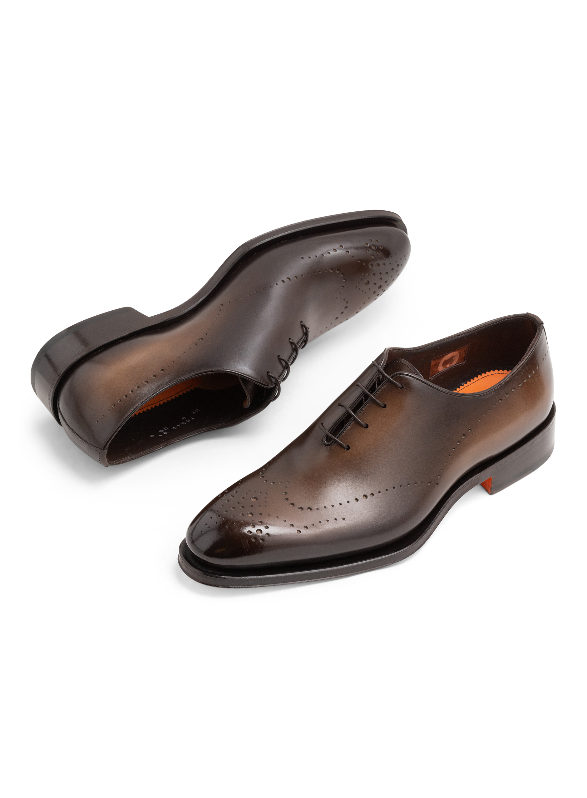 Oxford schoenen van leer met brogue-details | Bruin