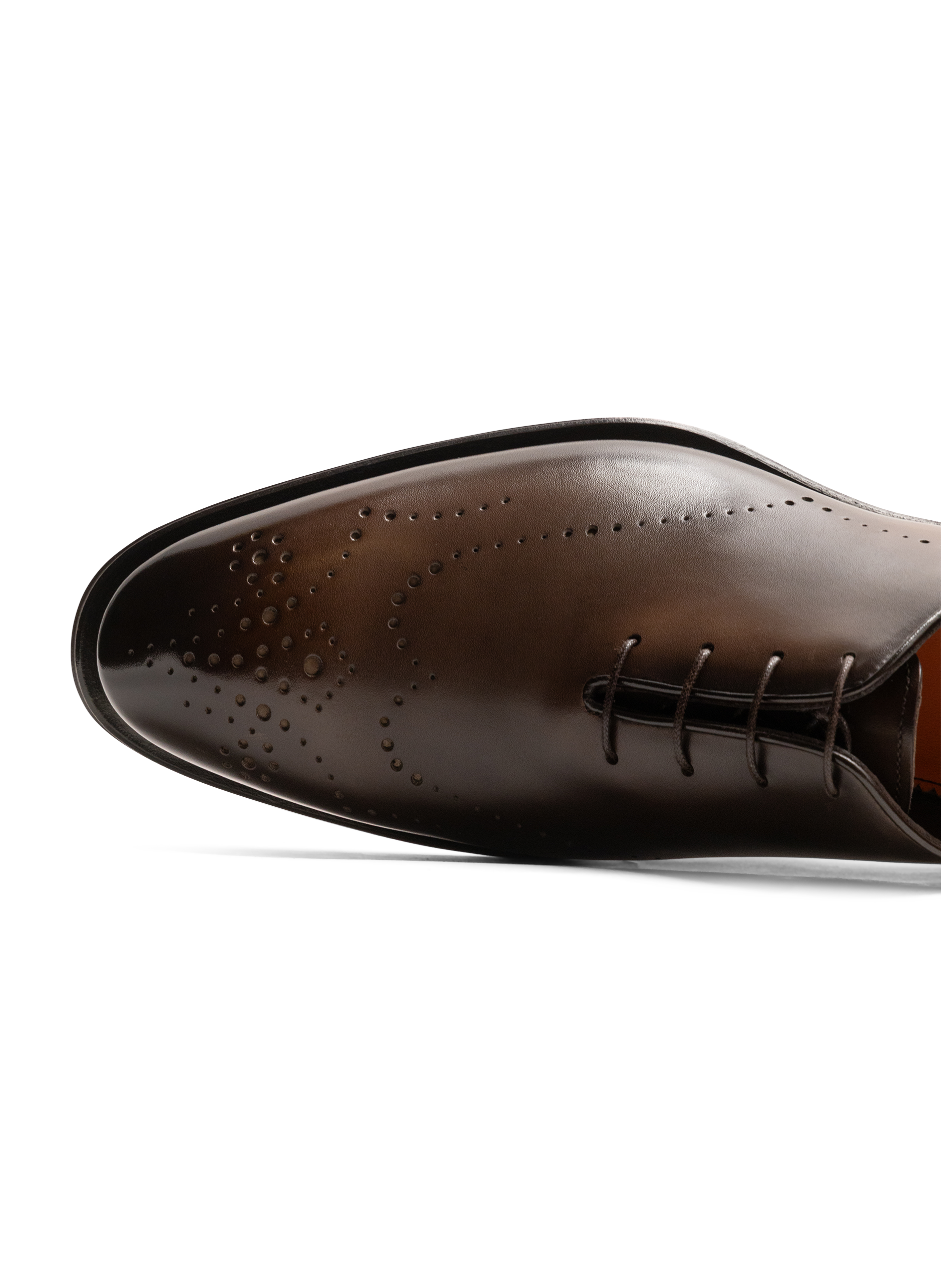 Oxford schoenen van leer met brogue-details | FULL_WIDTH | Bruin