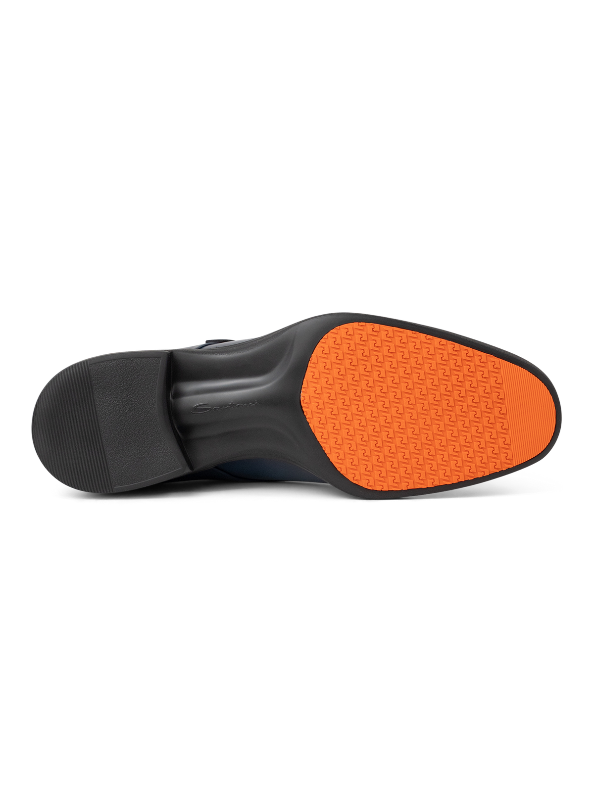 Dubbele gespschoenen van leer | BLUE NAVY
