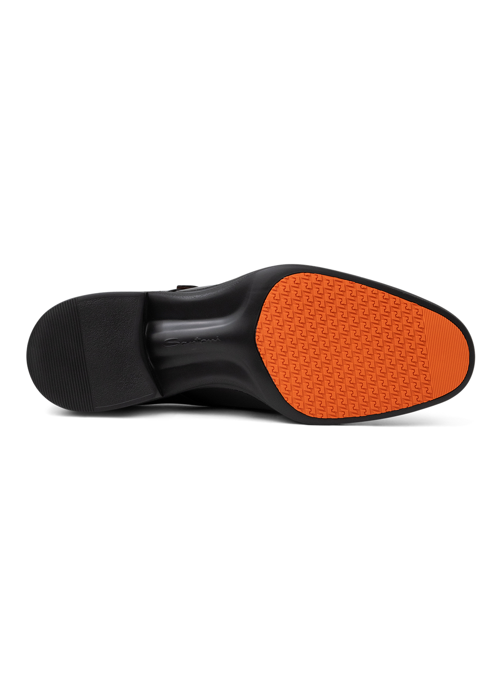 Dubbele gespschoenen van leer | Zwart