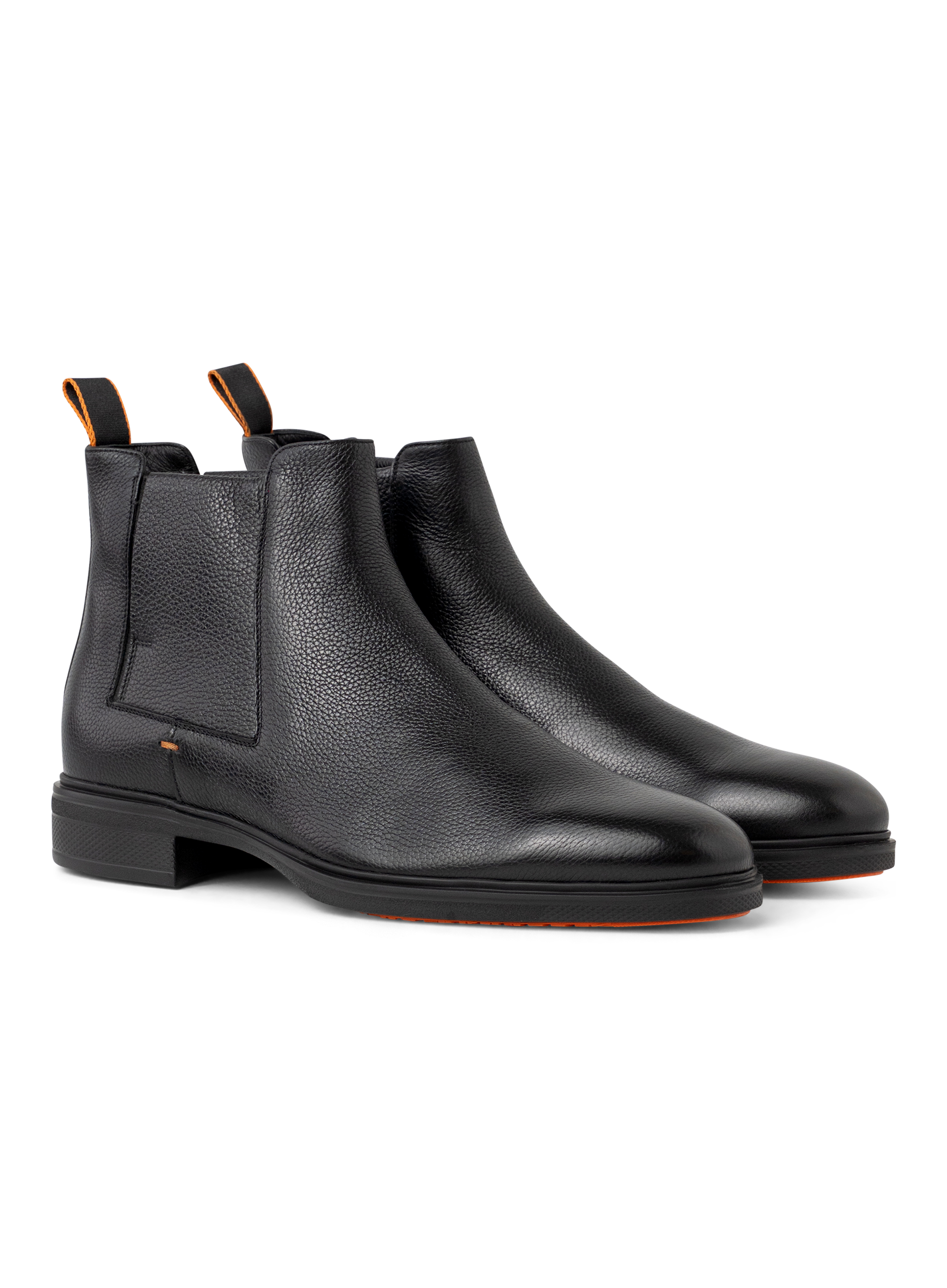 Chelsea boots van leer | Zwart