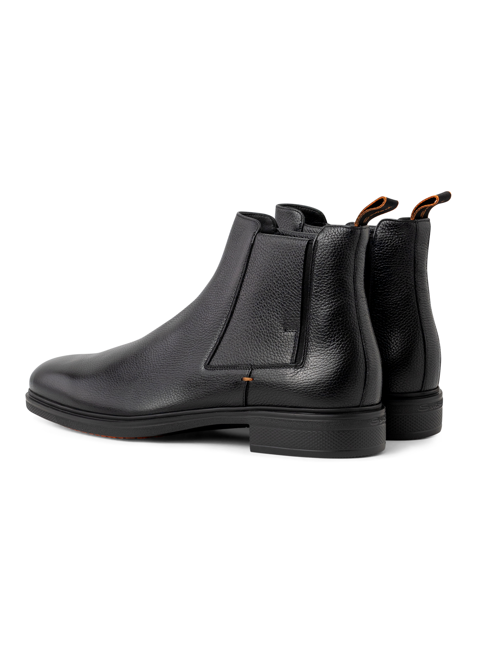 Chelsea boots van leer | Zwart