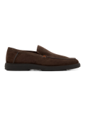 Suède loafers met rubberen zool | D.Bruin