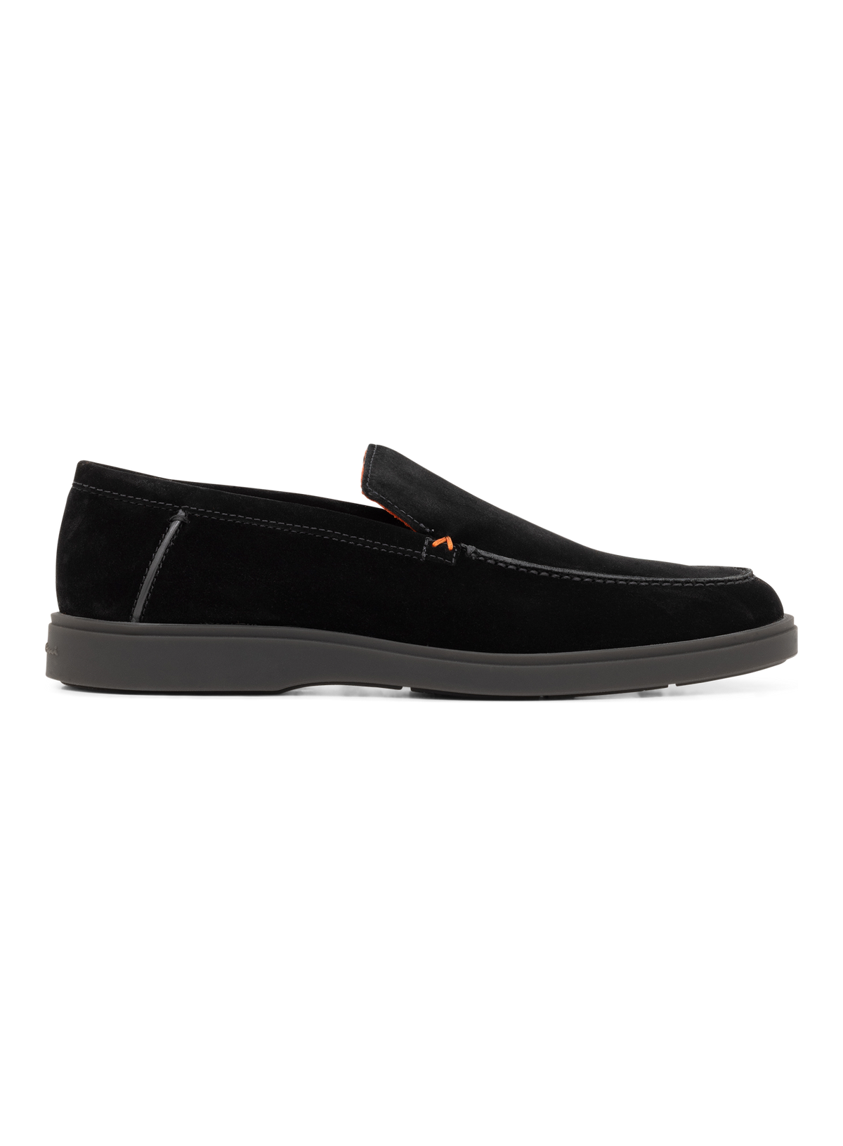 Suède loafers met rubberen zool | Zwart