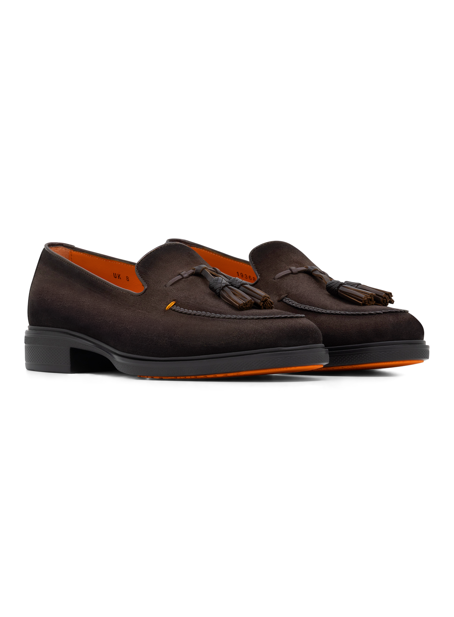 Tassel loafers van suède met gevlochten details | D.Bruin
