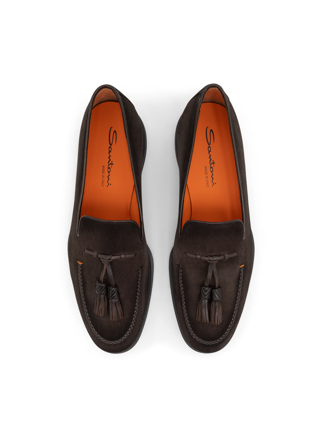 Tassel loafers van suède met gevlochten details | D.Bruin