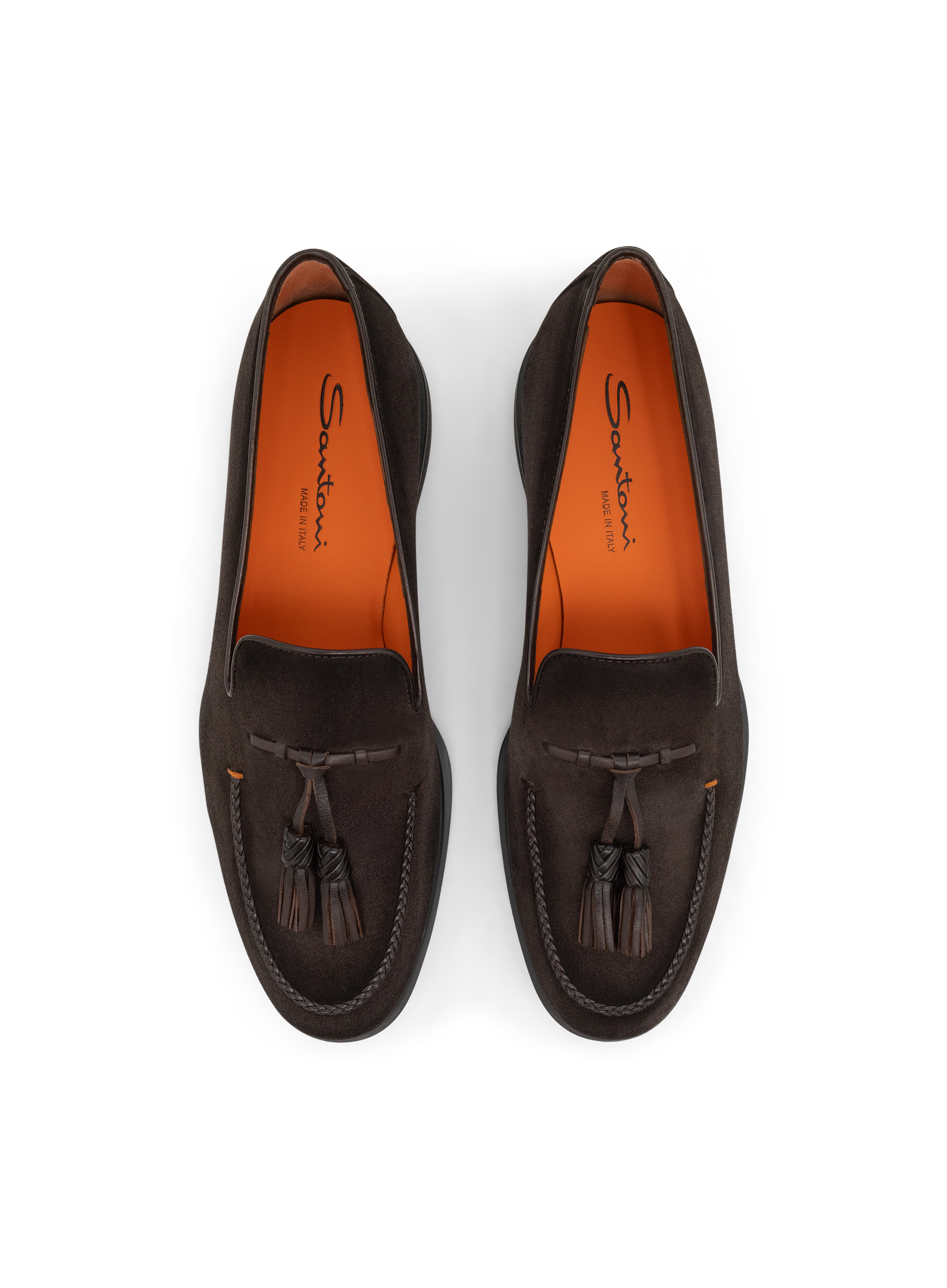 Tassel loafers van suède met gevlochten details | D.Bruin