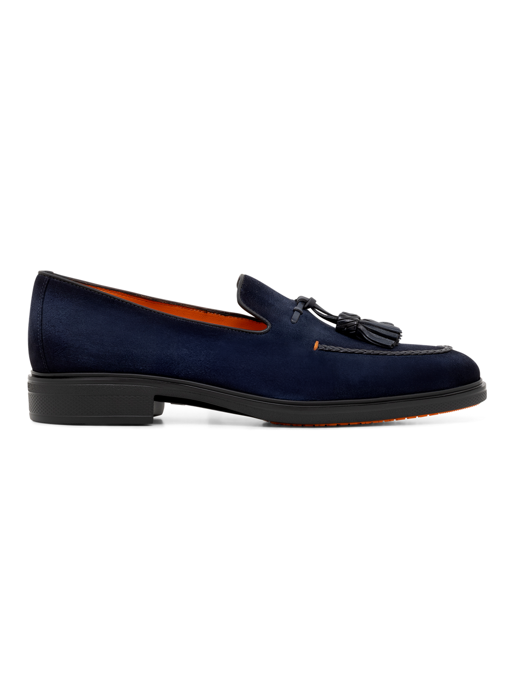 Tassel loafers van suède met gevlochten details | BLUE NAVY