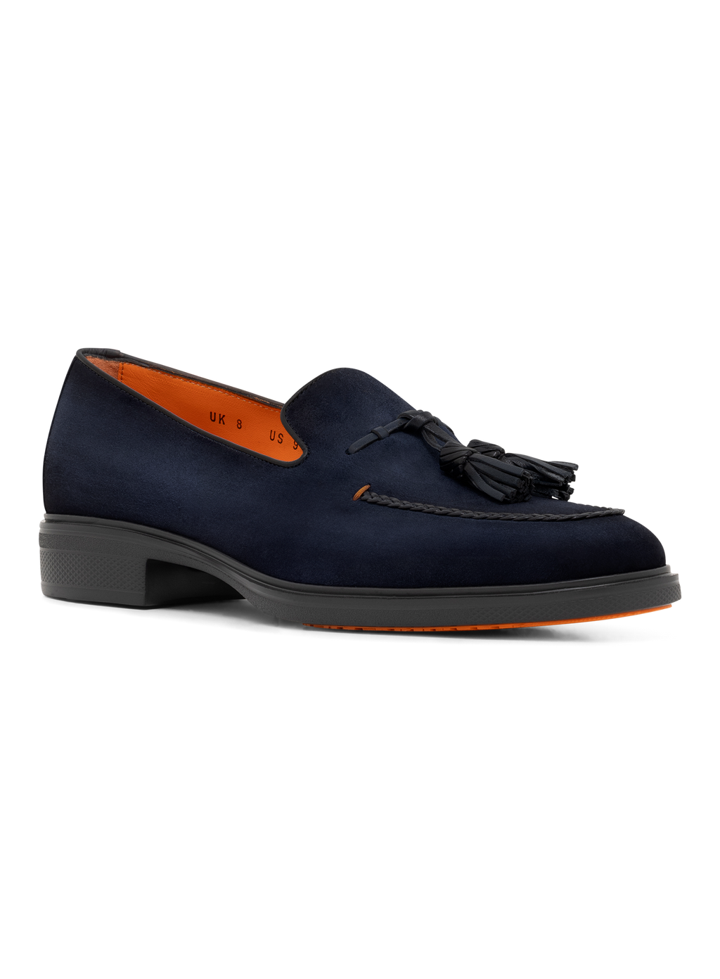 Tassel loafers van suède met gevlochten details | BLUE NAVY