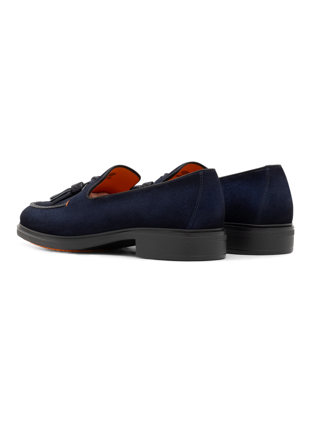 Tassel loafers van suède met gevlochten details | BLUE NAVY