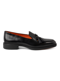 Tassel loafers van leer | Zwart