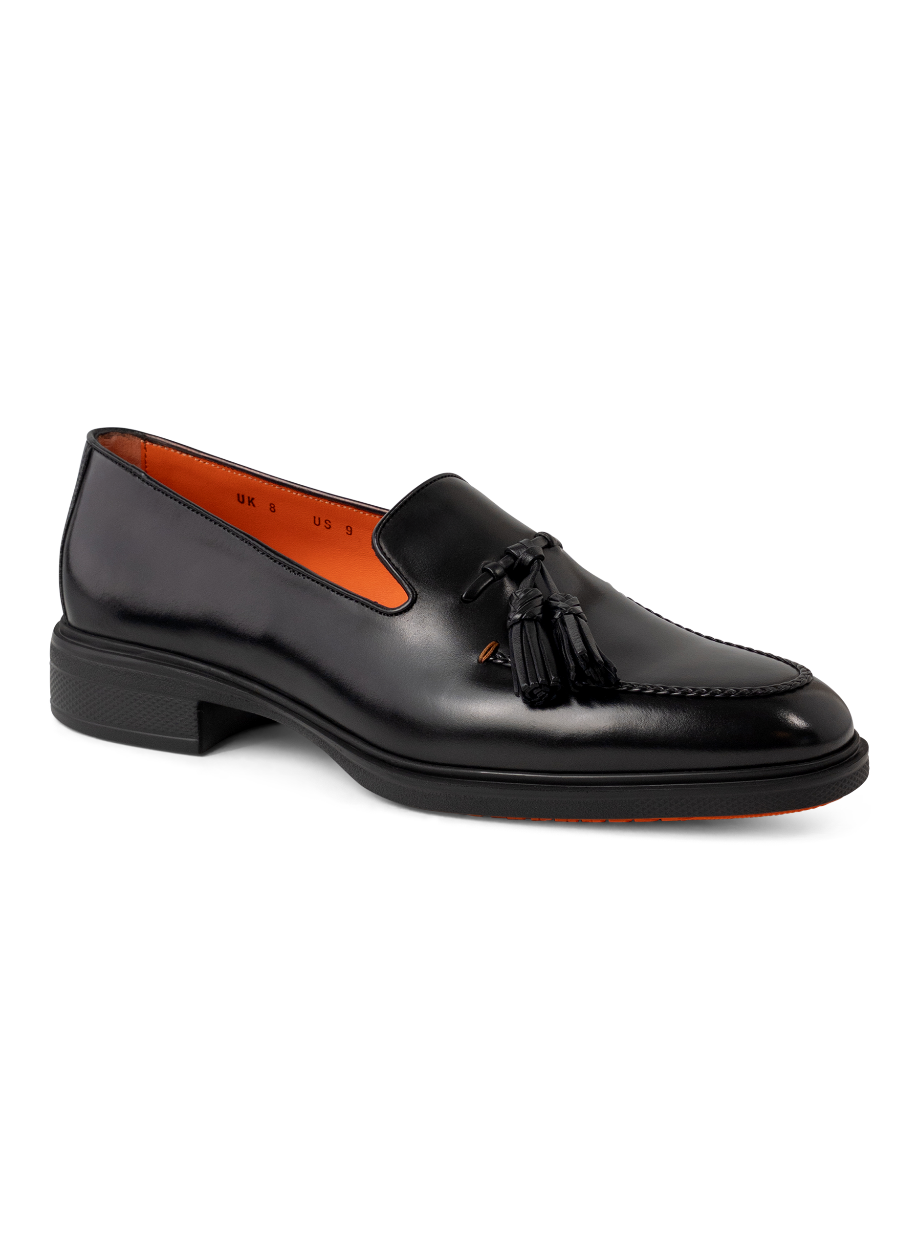 Tassel loafers van leer | Zwart