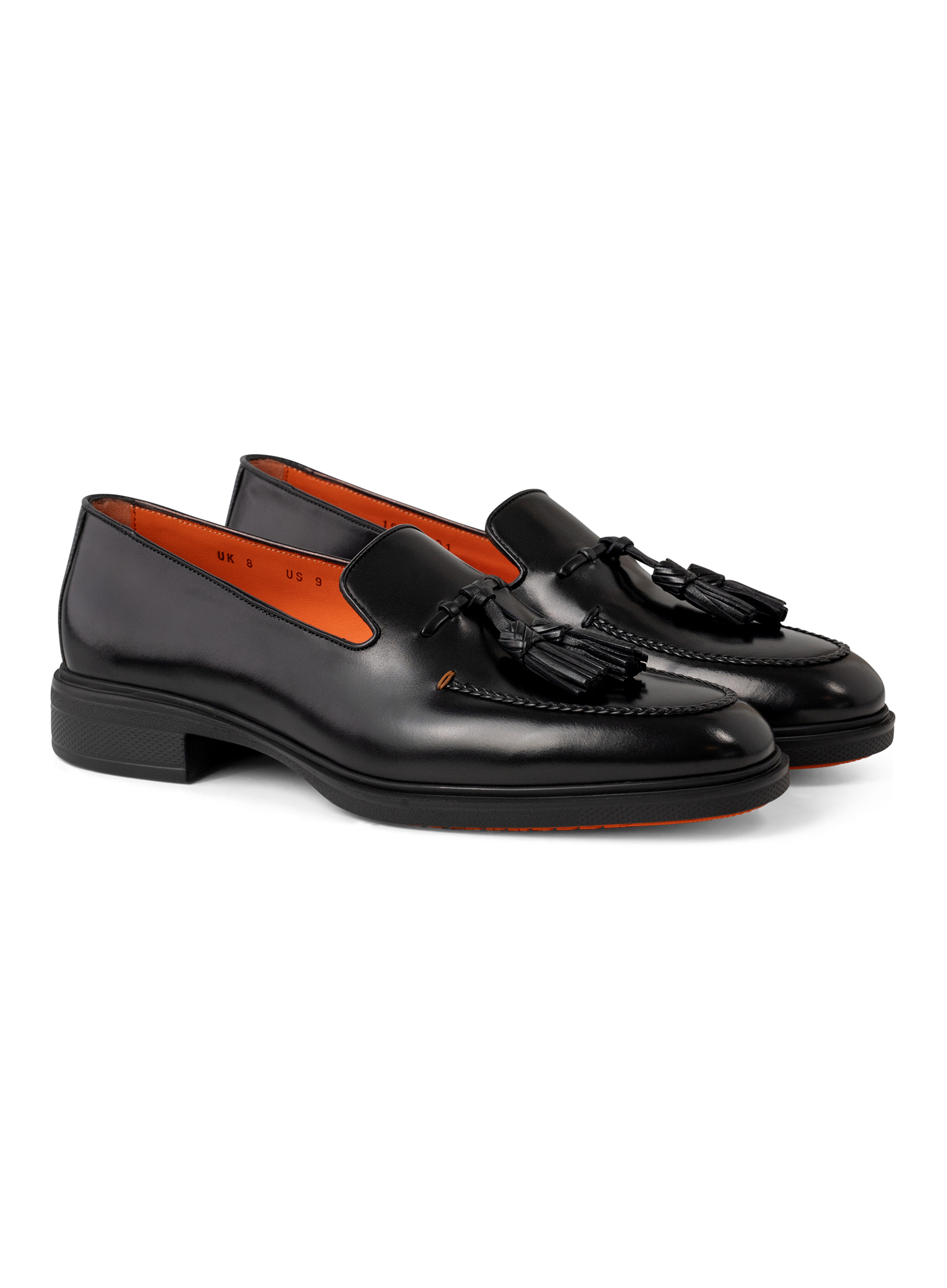 Tassel loafers van leer | Zwart