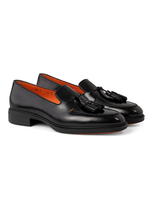 Leather tassel loafers