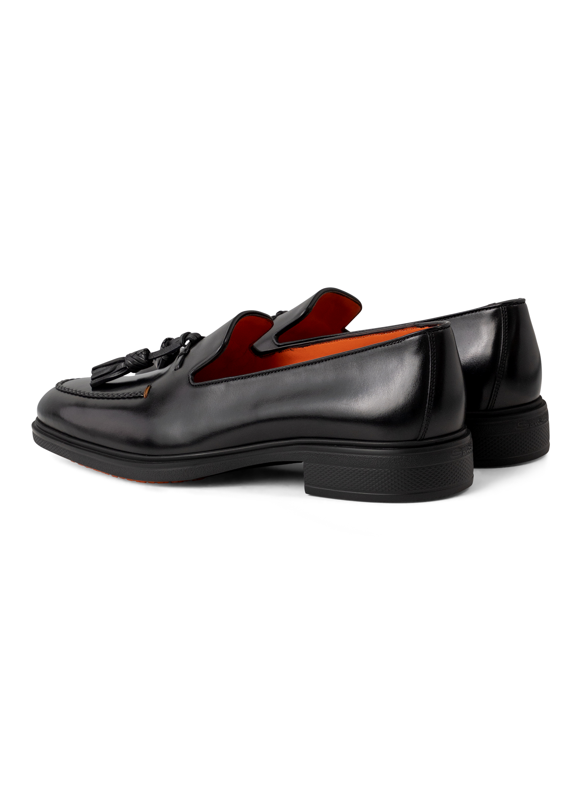 Tassel loafers van leer | Zwart