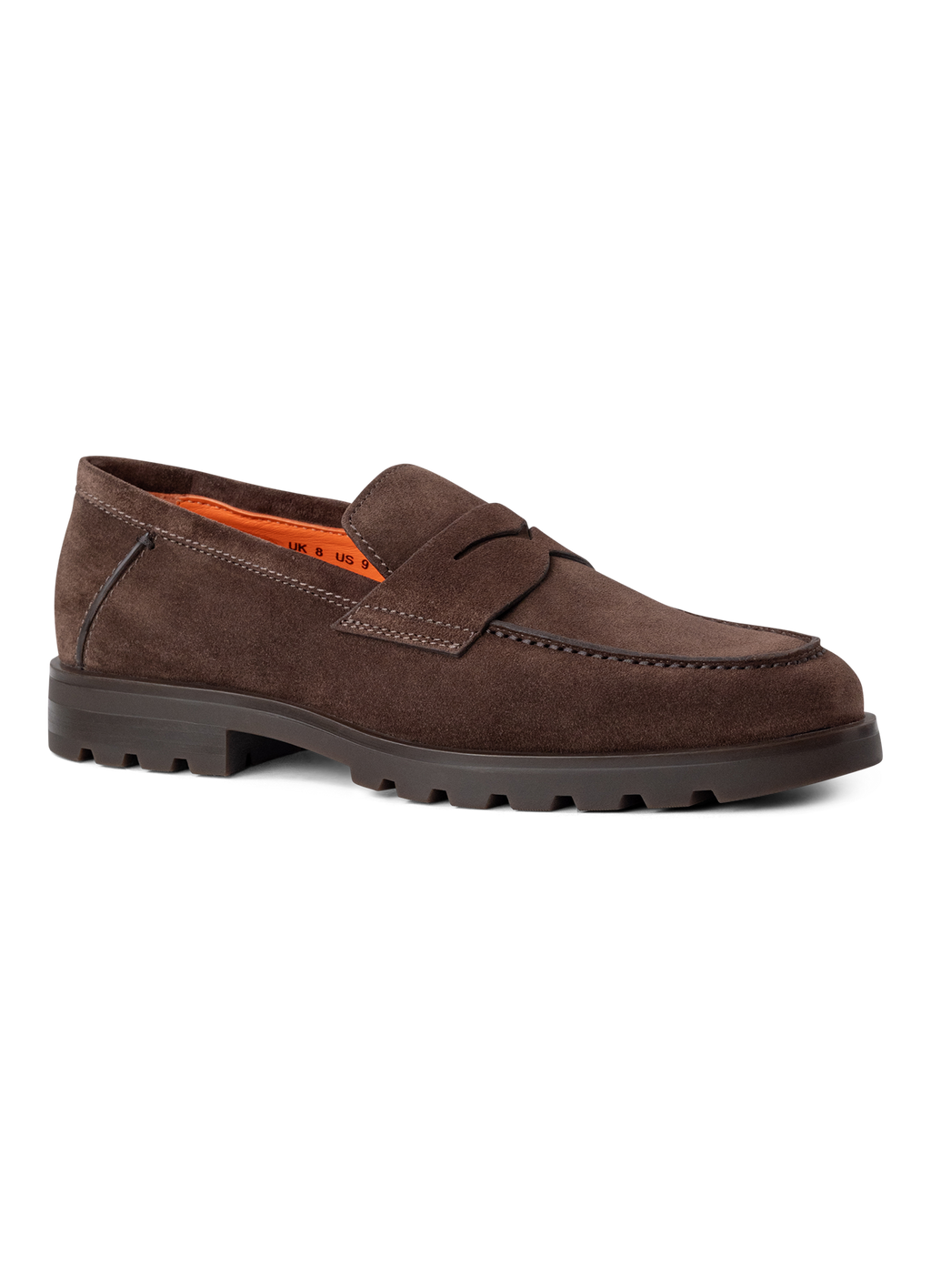 Penny loafers van suède met rubberen zool | D.Bruin