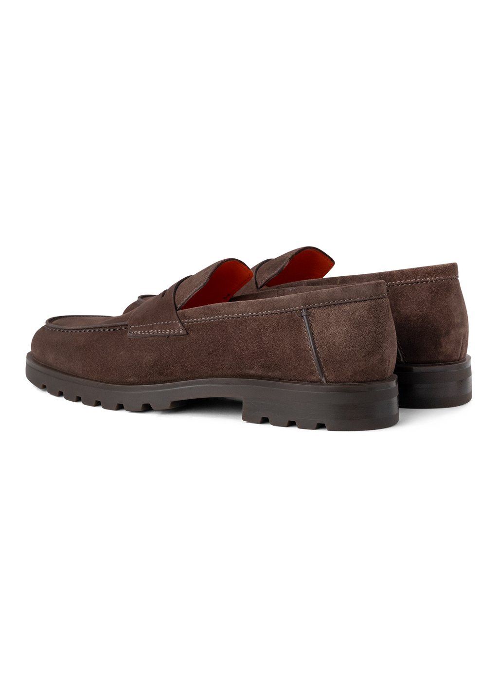 Penny loafers van suède met rubberen zool | D.Bruin