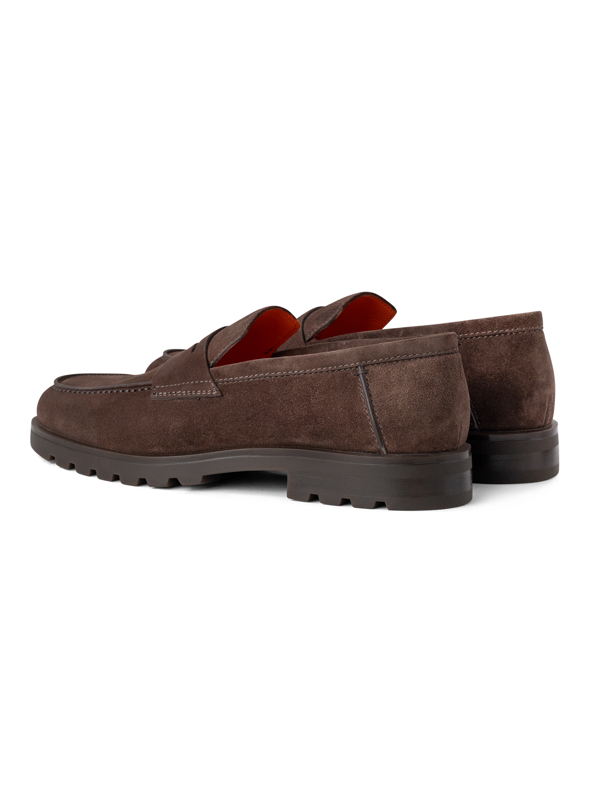 Penny loafers van suède met rubberen zool | D.Bruin