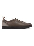 Off-Duty sneaker van leer | TAUPE